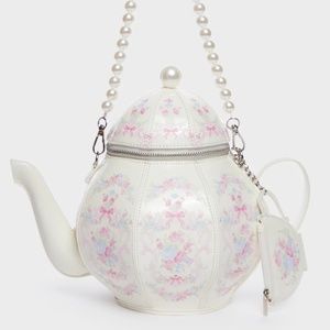 🫖 *~* NEW Sugar Thrillz TEA SOCiETY PURSE Teapot BAG by DollsKill *~* 👛